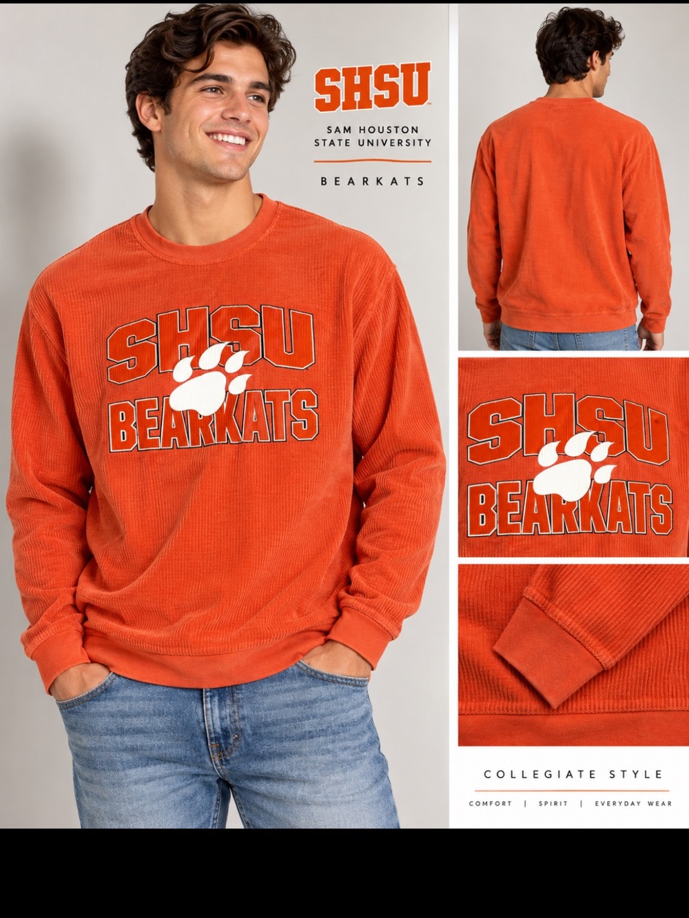 Three Square by Royce Apparel SHSU Bearkats Ribbed T-ShirtSize: Medium (M)